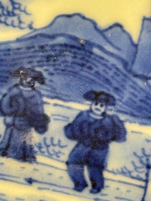 A pair of Chinese blue and white 'Scheveningen' or 'Nabeshima' plates, Kangxi/Yongzheng — photo 18