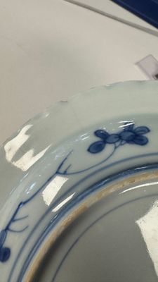 A pair of Chinese blue and white 'Scheveningen' or 'Nabeshima' plates, Kangxi/Yongzheng — photo 19