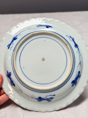 A pair of Chinese blue and white 'Scheveningen' or 'Nabeshima' plates, Kangxi/Yongzheng — photo 20