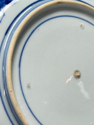 A pair of Chinese blue and white 'Scheveningen' or 'Nabeshima' plates, Kangxi/Yongzheng — photo 21