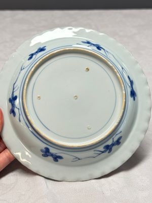 A pair of Chinese blue and white 'Scheveningen' or 'Nabeshima' plates, Kangxi/Yongzheng — photo 7