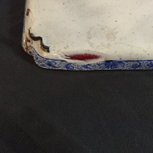 A pair of Chinese blue and white square trays in Canton enamel, 18th C. — 照片 9