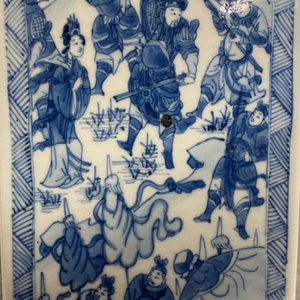 A pair of Chinese blue and white square vases and covers, Kangxi — photo 29