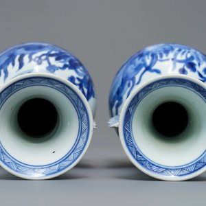 A pair of Chinese blue and white vases after Venetian glass models, Kangxi — 照片 6