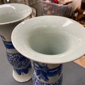 A pair of Chinese blue and white vases, Guangxu — 照片 10