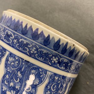 A pair of Chinese blue and white vases with floral design, Kangxi — 照片 14