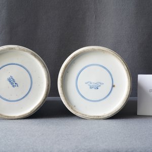 A pair of Chinese blue and white vases with floral designs, Kangxi — photo 10
