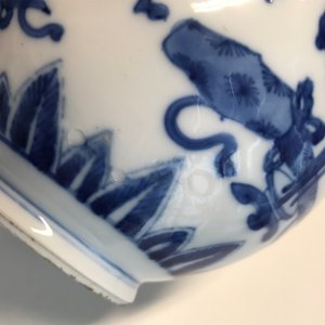A pair of Chinese blue and white with cafe-au-lait triple gourd vases, Kangxi — 照片 18