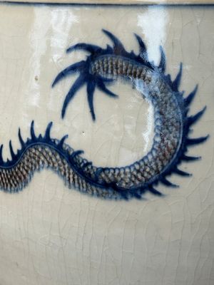 A pair of Chinese blue, white and copper-red 'dragon' fish bowls, Qianlong — 照片 28