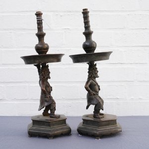 A pair of Chinese bronze candlesticks, Ming — photo 8