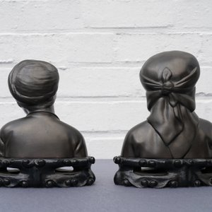 A pair of Chinese bronze 'Cultural Revolution' busts, 3rd quarter of the 20th C. — photo 10