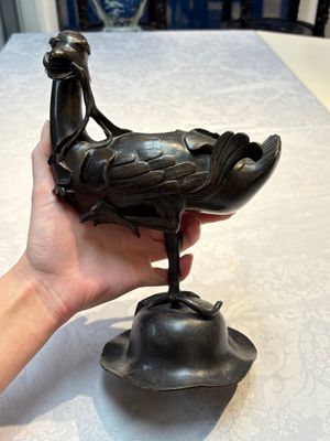 A pair of Chinese bronze duck-form censers, 17/18th C. — photo 15