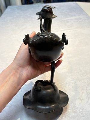 A pair of Chinese bronze duck-form censers, 17/18th C. — photo 16