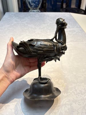 A pair of Chinese bronze duck-form censers, 17/18th C. — photo 2