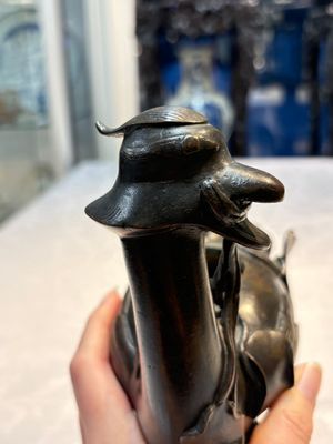 A pair of Chinese bronze duck-form censers, 17/18th C. — photo 22