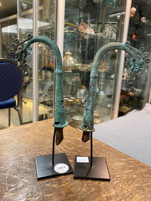 A pair of Chinese bronze finials, Warring States Period, 5th/3rd C. b.C. — 照片 4