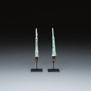 A pair of Chinese bronze finials, Warring States Period, 5th/3rd C. b.C. — 照片 4