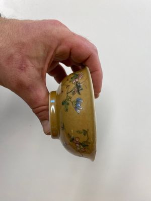 A pair of Chinese café-au-lait-ground famille rose 'grasshopper' bowls, Daoguang mark and of the period — 照片 6