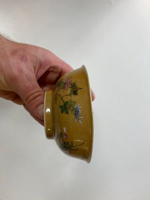 A pair of Chinese café-au-lait-ground famille rose 'grasshopper' bowls, Daoguang mark and of the period — 照片 8