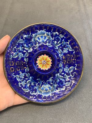 A pair of Chinese Canton enamel 'double happiness 囍' trembleuse cups and saucers, Qianlong/Jiaqing — 照片 16
