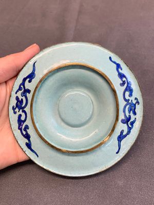 A pair of Chinese Canton enamel 'double happiness 囍' trembleuse cups and saucers, Qianlong/Jiaqing — 照片 9