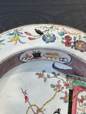 A pair of Chinese Canton enamel 'Fengyiting 鳳儀亭' plates, Yongzheng — foto 6
