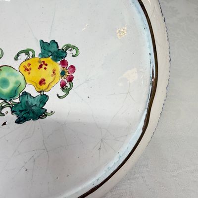 A pair of Chinese Canton enamel plates with floral design — photo 19