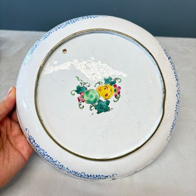 A pair of Chinese Canton enamel plates with floral design — photo 21