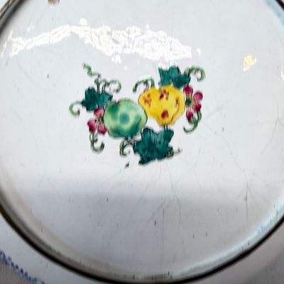 A pair of Chinese Canton enamel plates with floral design — photo 22