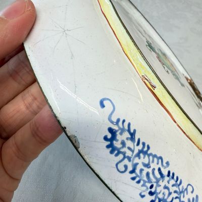 A pair of Chinese Canton enamel plates with floral design — photo 24