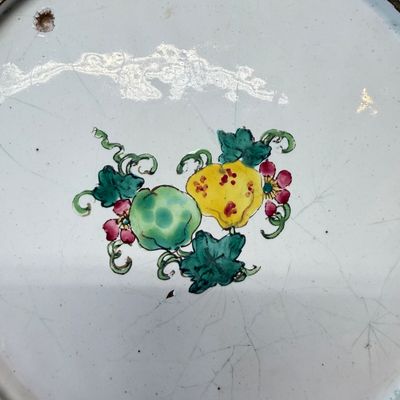 A pair of Chinese Canton enamel plates with floral design — photo 25