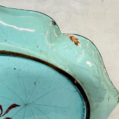 A pair of Chinese Canton enamel saucer dishes with floral design — foto 12