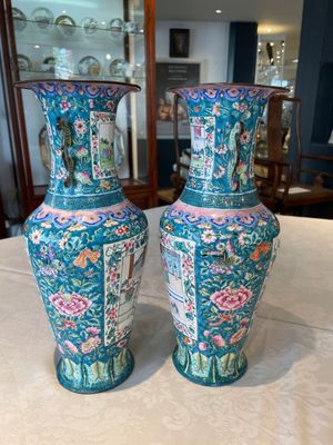 A pair of Chinese Canton enamel vases with narrative design, 19th C. — photo 4