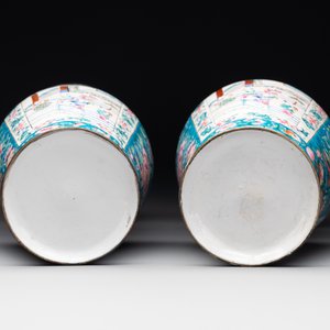 A pair of Chinese Canton enamel vases with narrative design, 19th C. — photo 6