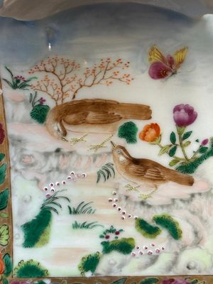 A pair of Chinese Canton famille rose bough pots and covers, 19th C. — photo 14