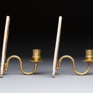 A pair of Chinese Canton famille rose 'Mandarin Subject' wall sconces, Qianlong — photo 5