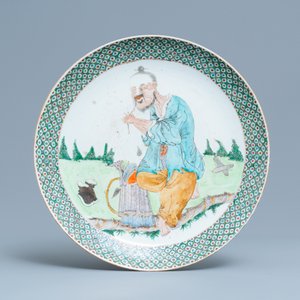 A pair of Chinese Canton famille verte dishes, 19th C. — 照片 3