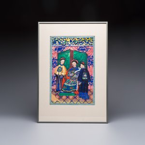 A pair of Chinese Canton pith paper paintings, 19th C. — 照片 4