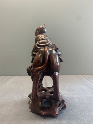 A pair of Chinese carved bamboo groups of a boy riding a buffalo, 19/20th C. — photo 3