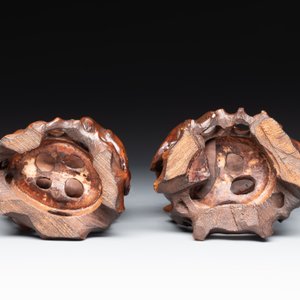 A pair of Chinese carved bamboo groups of a boy riding a buffalo, 19/20th C. — photo 6
