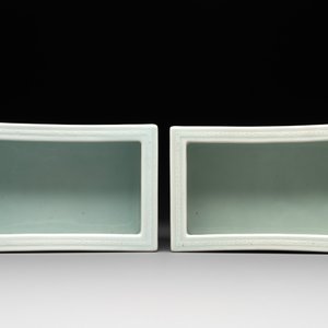 A pair of Chinese celadon-glazed jardinières, Yongzheng mark, Republic — photo 6