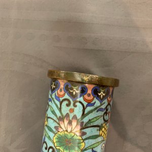 A pair of Chinese cloisonné bottle vases, 19th C. — 照片 10