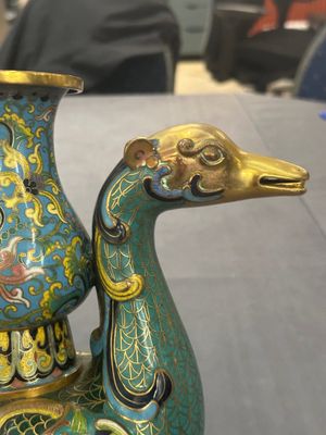 A pair of Chinese cloisonné duck-form vases, 19/20th C. — foto 14
