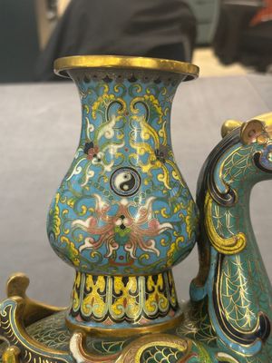 A pair of Chinese cloisonné duck-form vases, 19/20th C. — foto 15