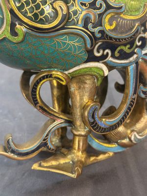 A pair of Chinese cloisonné duck-form vases, 19/20th C. — foto 22