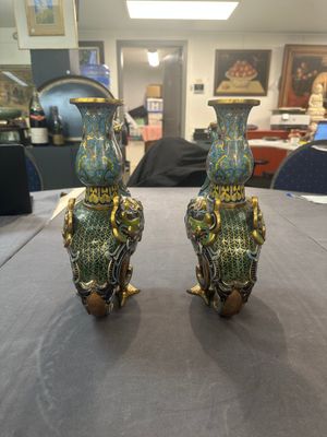 A pair of Chinese cloisonné duck-form vases, 19/20th C. — foto 4