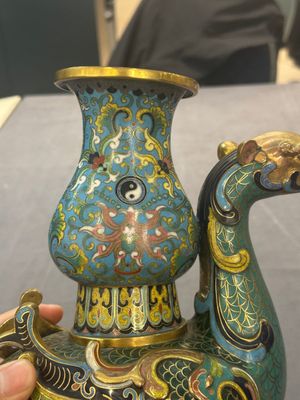 A pair of Chinese cloisonné duck-form vases, 19/20th C. — foto 6