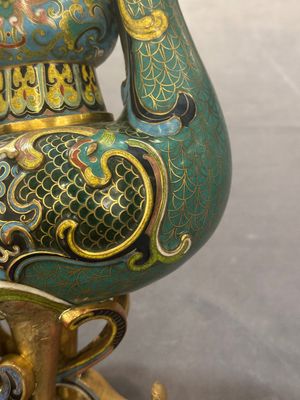 A pair of Chinese cloisonné duck-form vases, 19/20th C. — foto 7