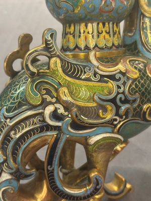 A pair of Chinese cloisonné duck-form vases, 19/20th C. — foto 8