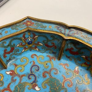 A pair of Chinese cloisonné flower-shaped dishes, Qianlong — 照片 48
